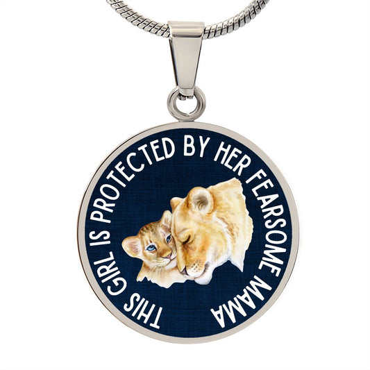 Fearsome Mama Graphic Pendant Necklace For Daughter