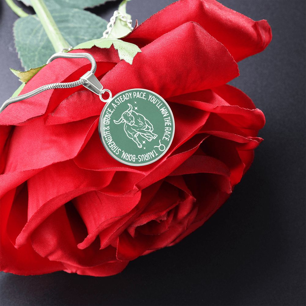 Taurus You'll Win The Race Graphic Necklace