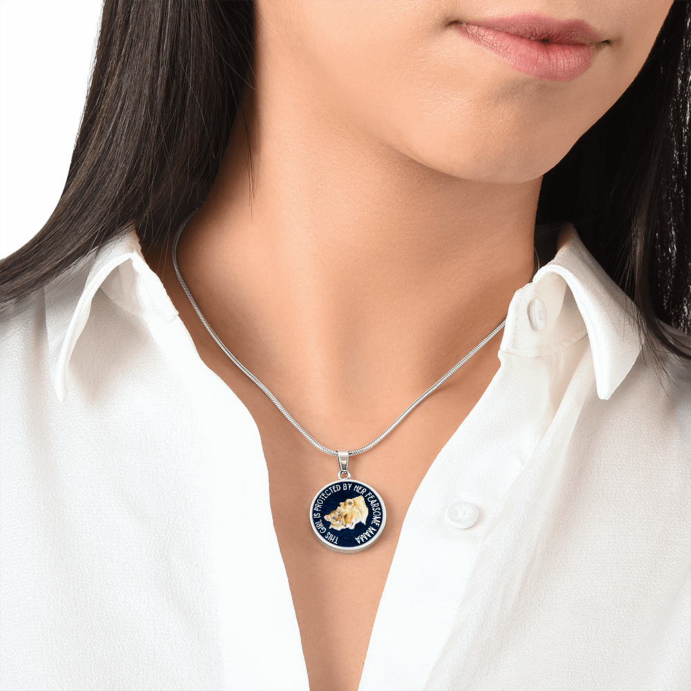 Fearsome Mama Graphic Pendant Necklace For Daughter