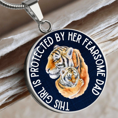 Fearsome Dad Graphic Pendant Necklace For Daughter