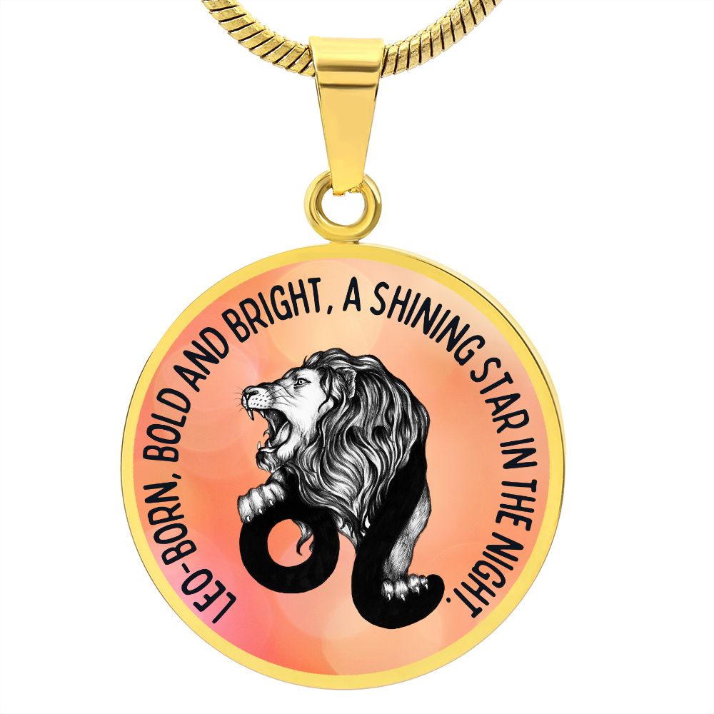 Leo Bold And Bright Graphic Pendant Necklace