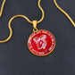 Aries Born To Lead Graphic Pendant Necklace