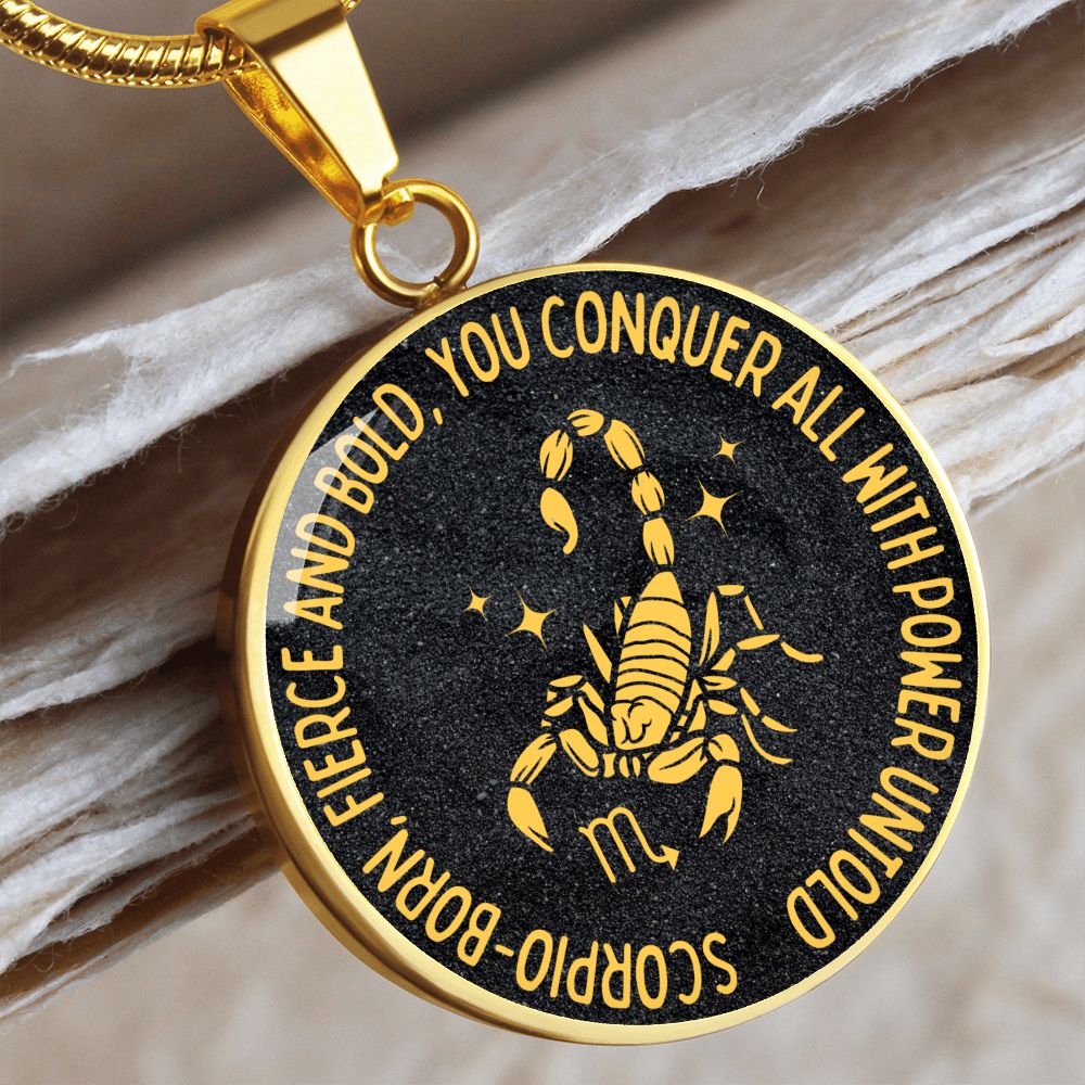Scorpio With Power Untold Graphic Pendant Necklace