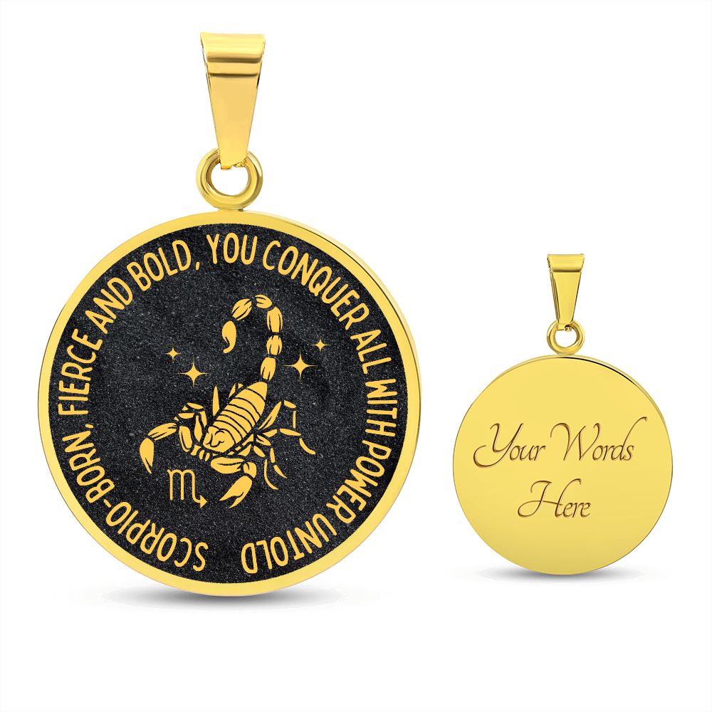 Scorpio With Power Untold Graphic Pendant Necklace