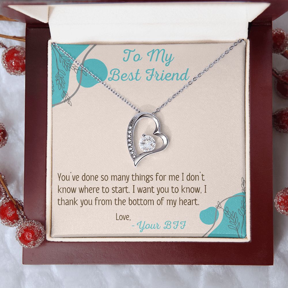 From The Bottom Of My Heart - Forever Love Necklace For Best Friend