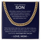 Never Forget That I Love You - Length-Adjustable Cuban Link Chain For Son