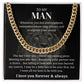 Straighten Your Crown - Length Adjustable Cuban Link Chain For Husband/Soulmate/Boyfriend