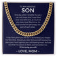 Always A Part Of Each Other - Length-Adjustable Cuban Link Chain For Son