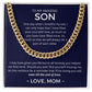 Even Till The End Of Time - Length-Adjustable Cuban Link Chain For Son