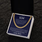 Never Forget That I Love You - Length-Adjustable Cuban Link Chain For Son