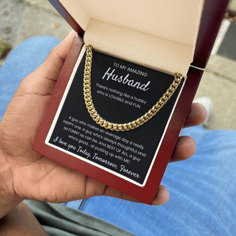 Lovable And Fun - Length Adjustable Cuban Link Chain For Husband
