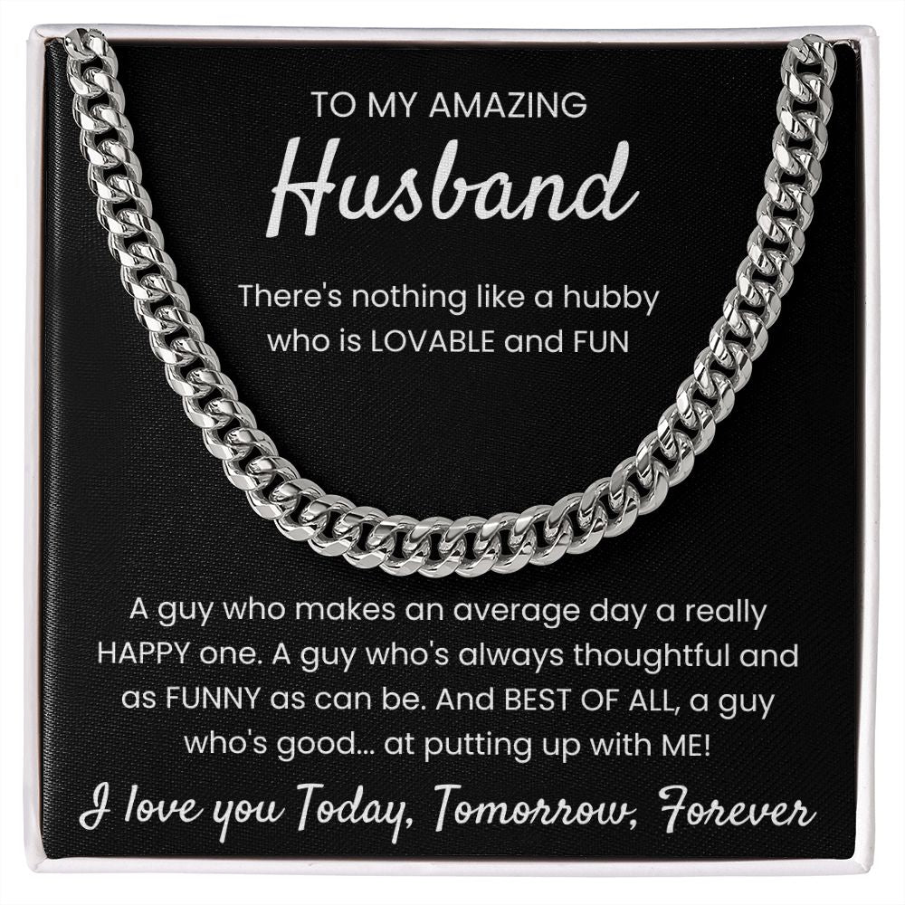 Lovable And Fun - Length Adjustable Cuban Link Chain For Husband
