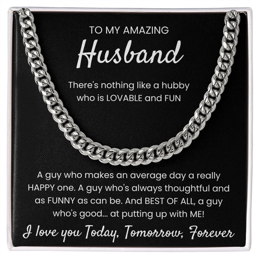 Lovable And Fun - Length Adjustable Cuban Link Chain For Husband