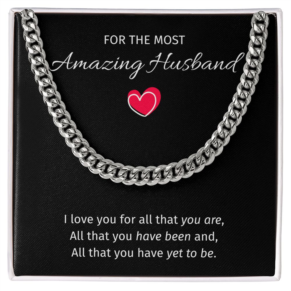 Most Amazing Husband - Cuban Link Chain For Husband