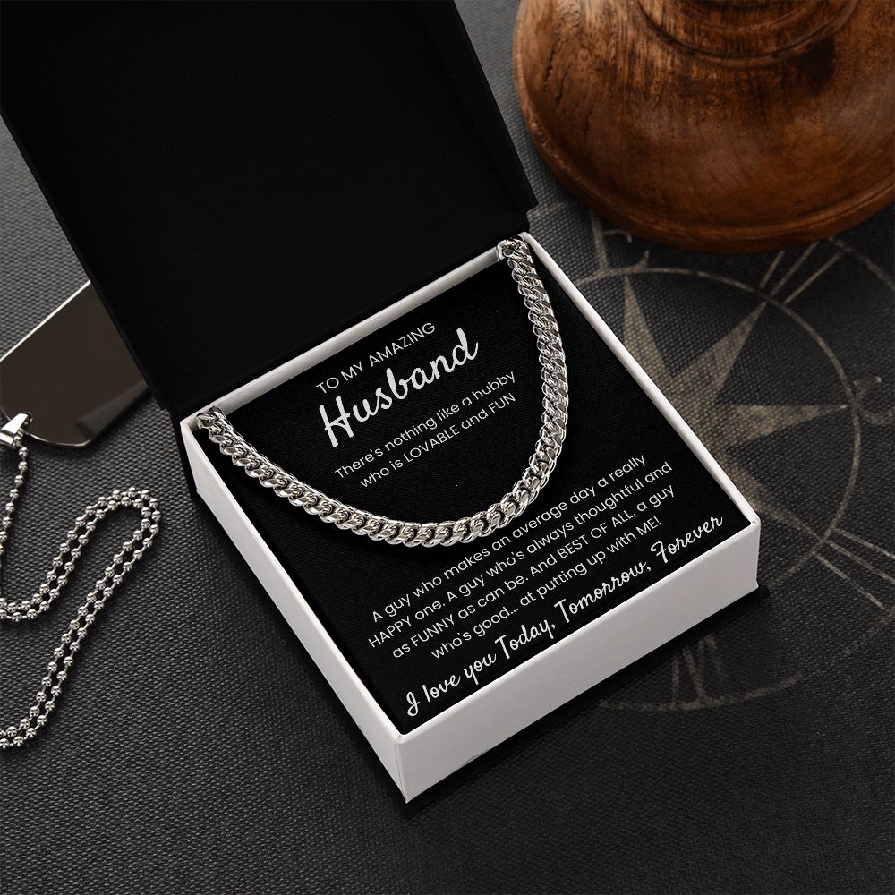 Lovable And Fun - Length Adjustable Cuban Link Chain For Husband