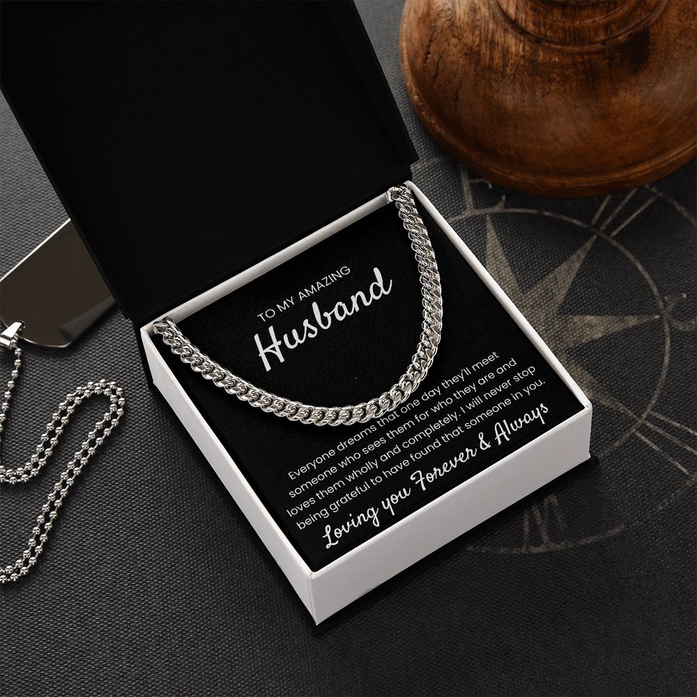 Found That Someone In You - Length Adjustable Cuban Link Chain For Husband