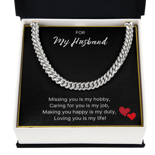 Loving You Is My Life - Cuban Link Chain For Husband