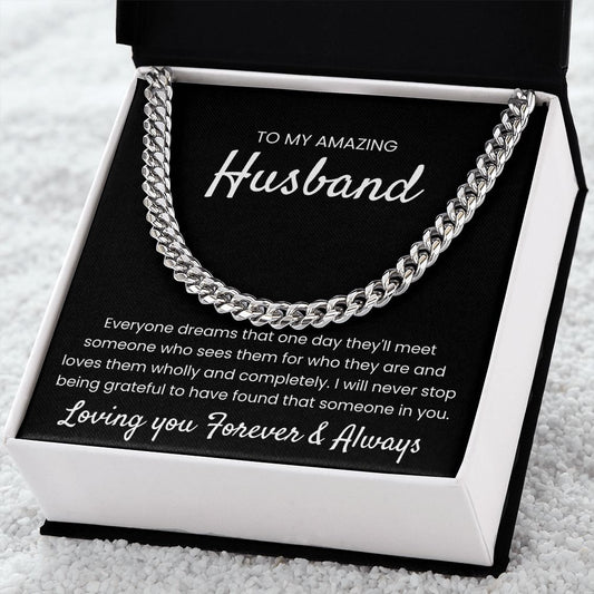 Found That Someone In You - Length Adjustable Cuban Link Chain For Husband