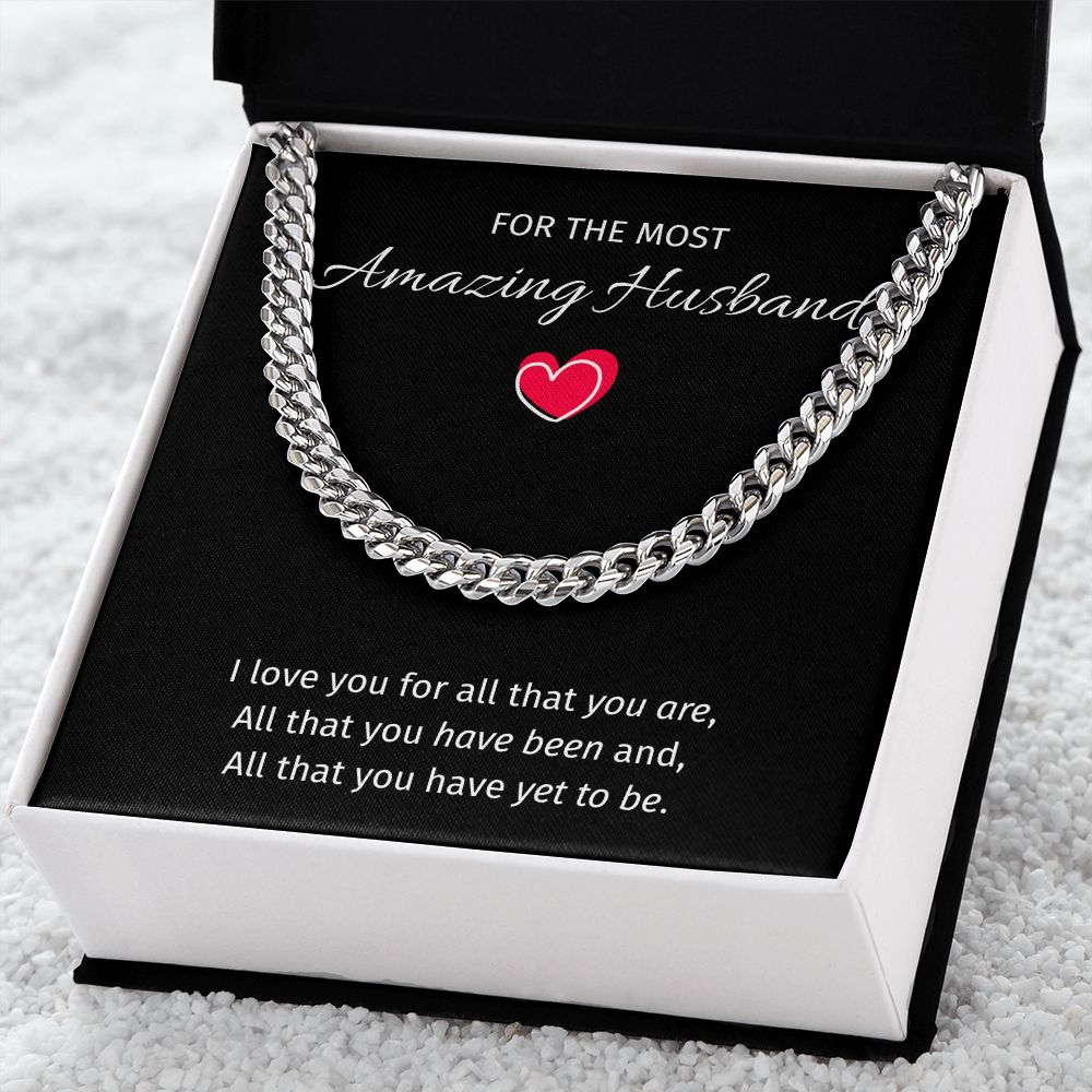 Most Amazing Husband - Cuban Link Chain For Husband