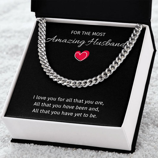 Most Amazing Husband - Cuban Link Chain For Husband