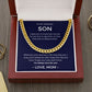 I Pray You'll Always Be Safe - Length-Adjustable Cuban Link Chain For Son