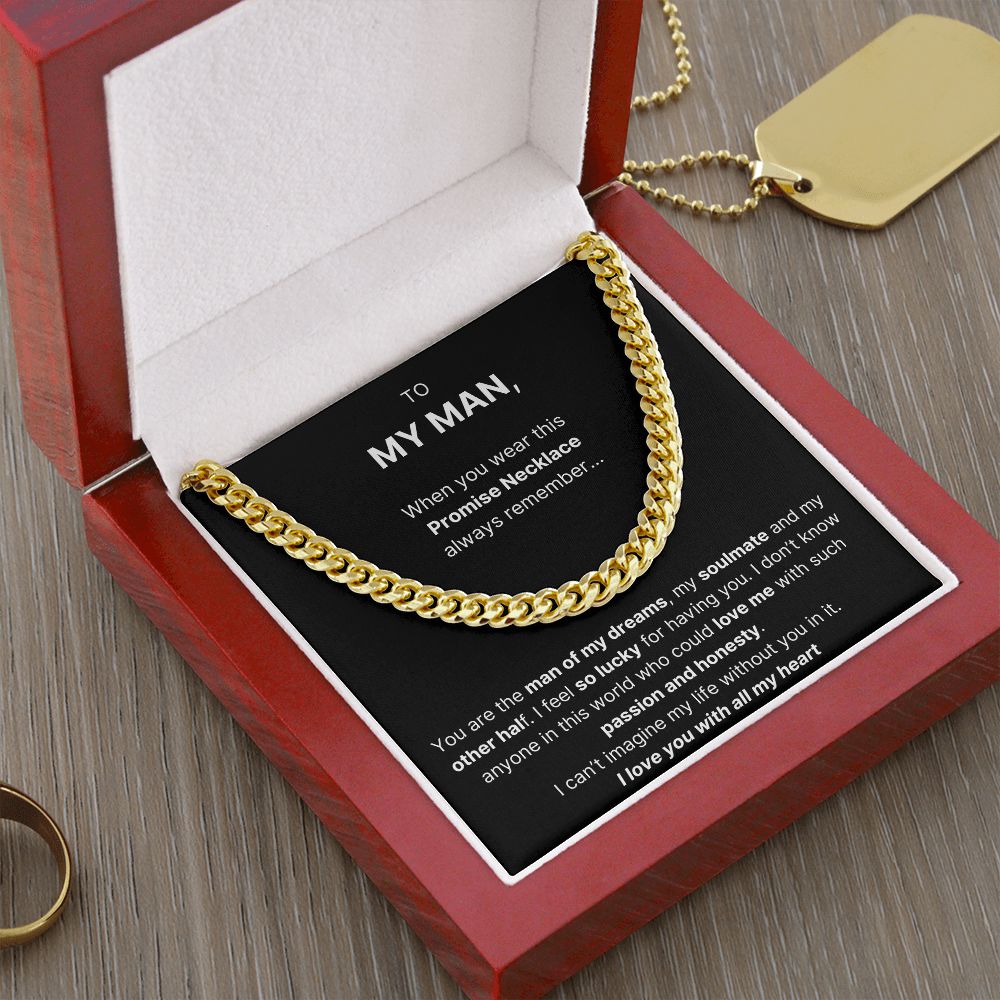 Promise Necklace - Cuban Link Chain For Husband / Boyfriend