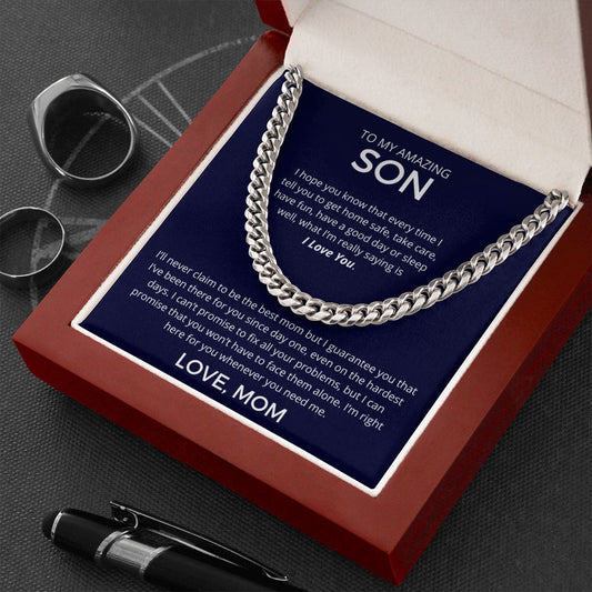 I'm Right Here For You - Length-Adjustable Cuban Link Chain For Son