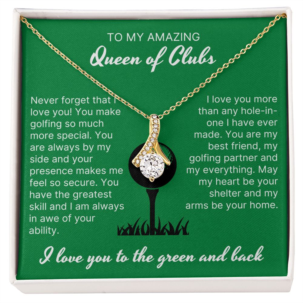 Your Presence Makes Me Secure - Alluring Beauty Necklace For Lady Golfer