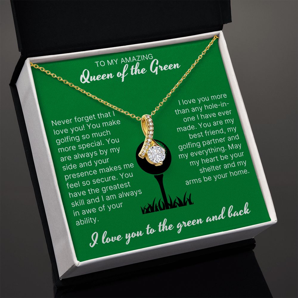 Love You To The Green And Back - Alluring Beauty Necklace For Lady Golfer
