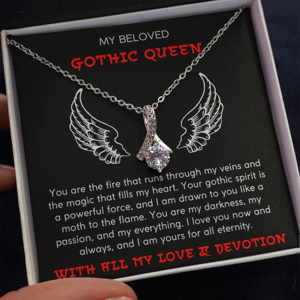Fire That Runs Through My Veins - Alluring Beauty Necklace For Gothic Queen