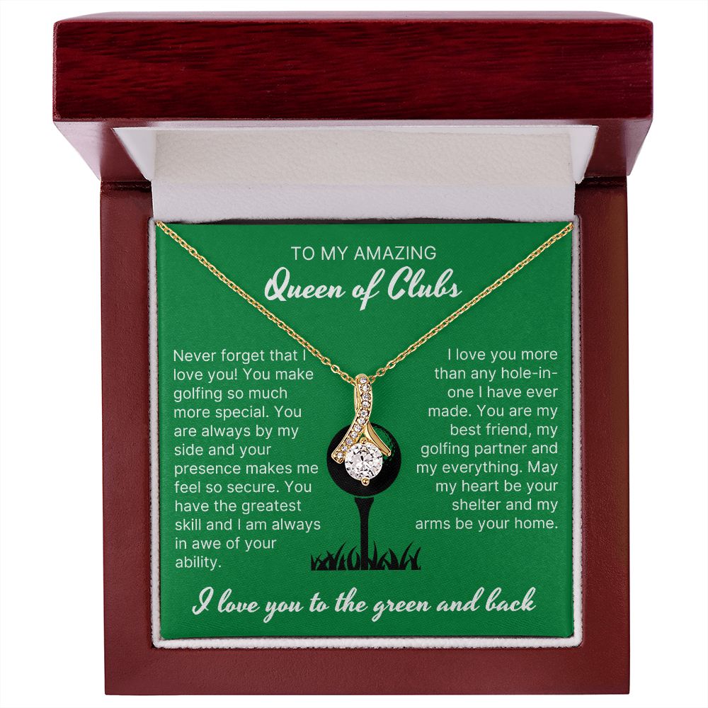 Your Presence Makes Me Secure - Alluring Beauty Necklace For Lady Golfer