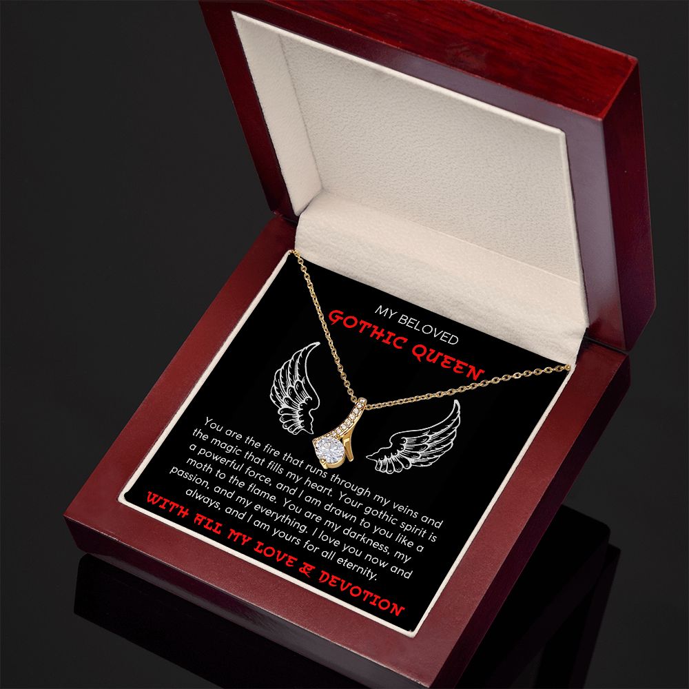 Fire That Runs Through My Veins - Alluring Beauty Necklace For Gothic Queen