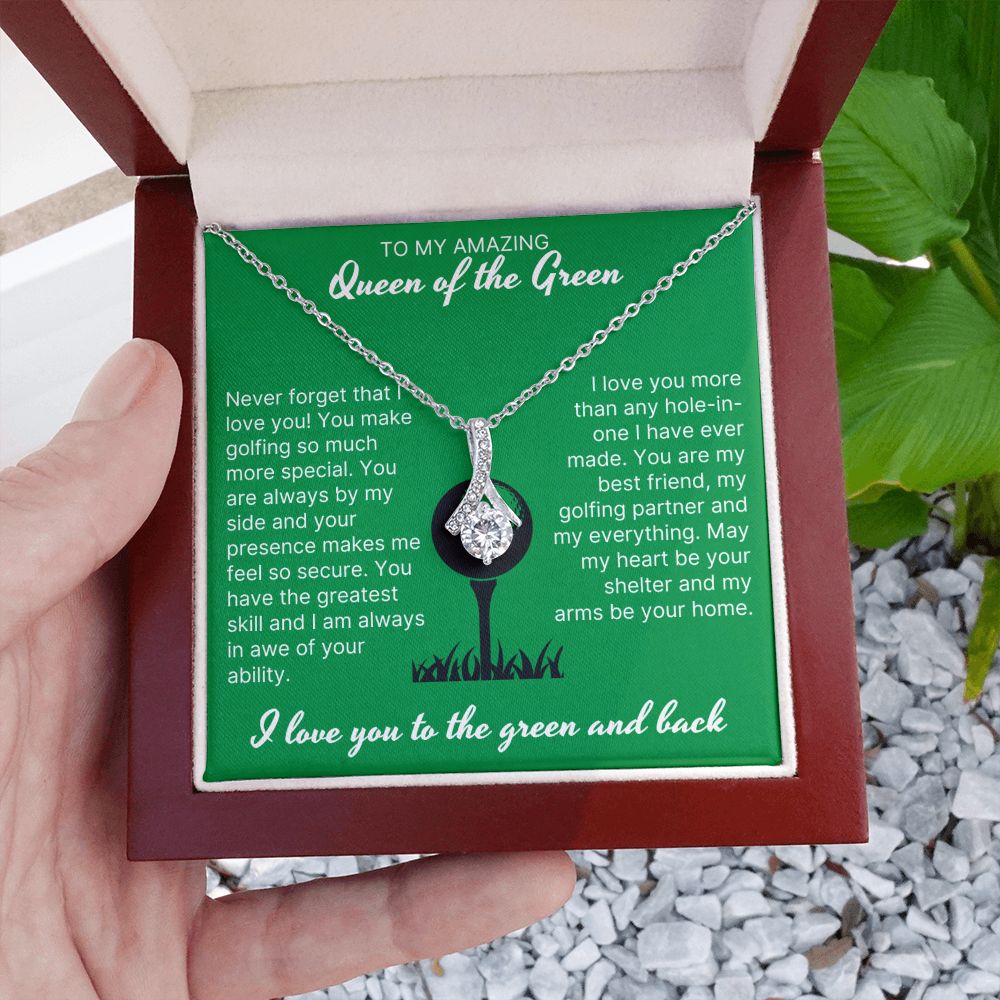 Love You To The Green And Back - Alluring Beauty Necklace For Lady Golfer