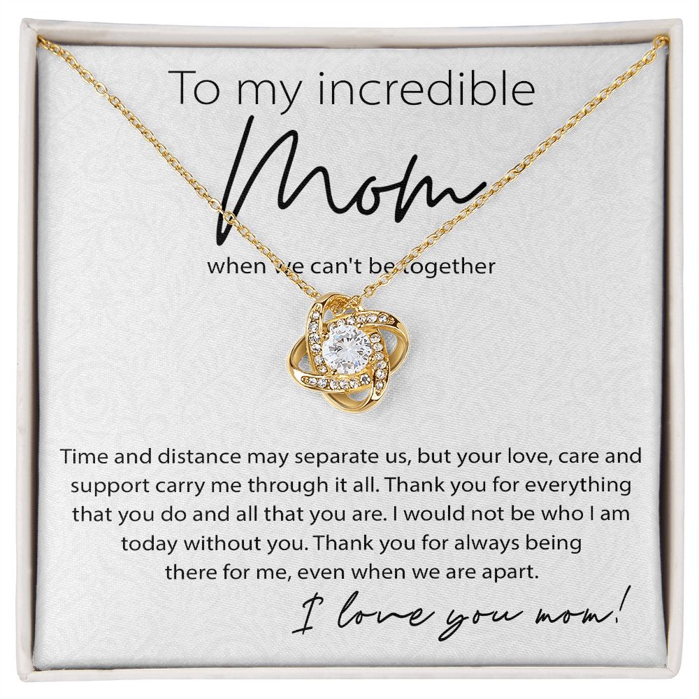 Through It All - Love Knot Necklace For Mom