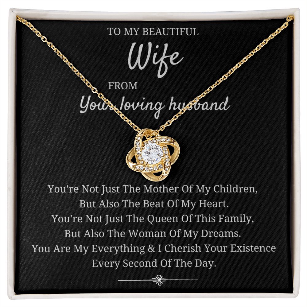 Beat Of My Heart - Love Knot Necklace For Wife