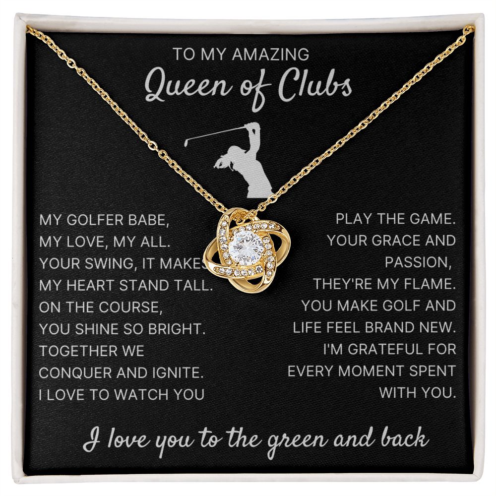 Every Moment Spent With You - Love Knot Necklace For Lady Golfer