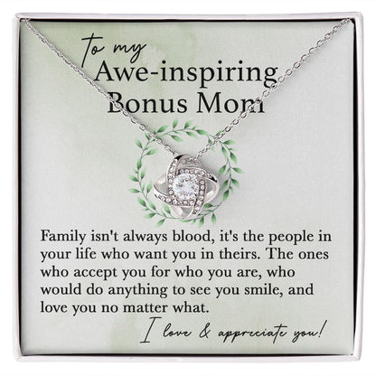 Awe-Inspiring - Love Knot Necklace For Bonus Mom