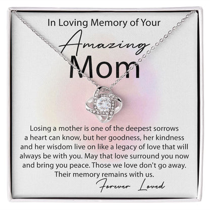 Love Knot Necklace In Memory Of Mom