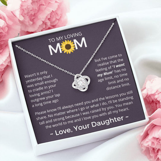 You Mean The World To Me - Love Knot Necklace For Mum