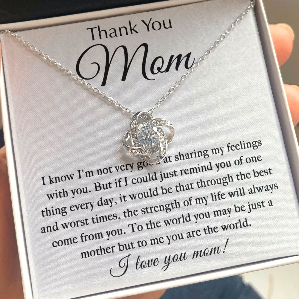 Strength Of My Life - Love Knot Necklace For Mom
