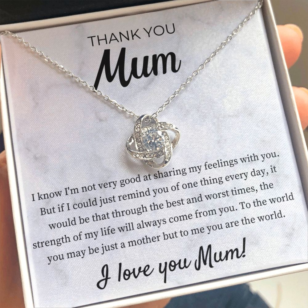 Strength Of My Life - Love Knot Necklace For Mum