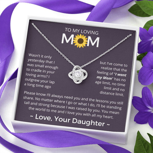 You mean the world to me - Love Knot Necklace For Mom