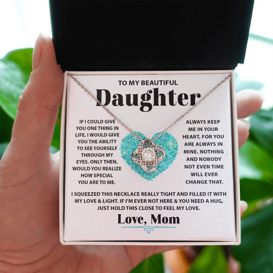 Hold This Close - Love Knot Necklace For Daughter