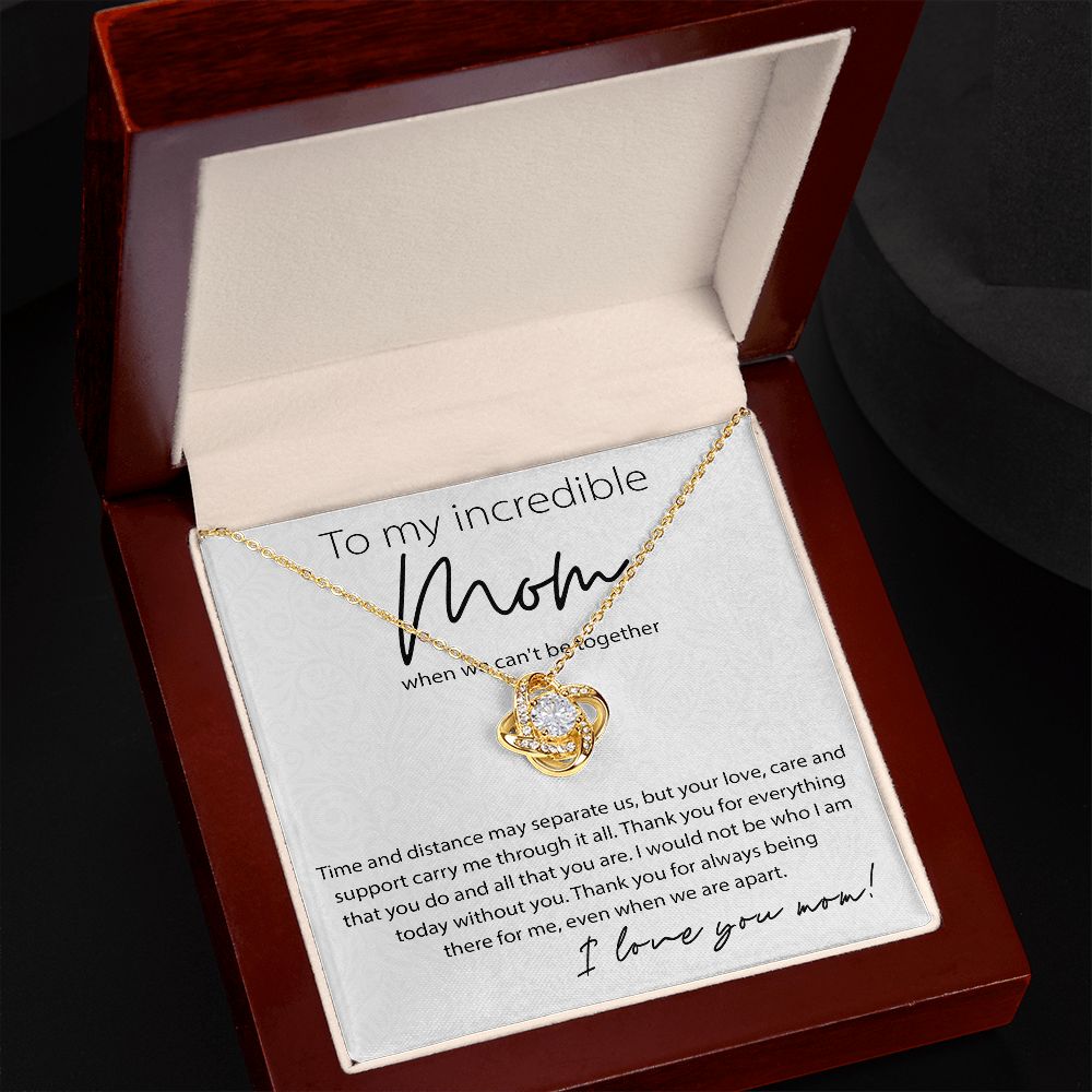 Through It All - Love Knot Necklace For Mom