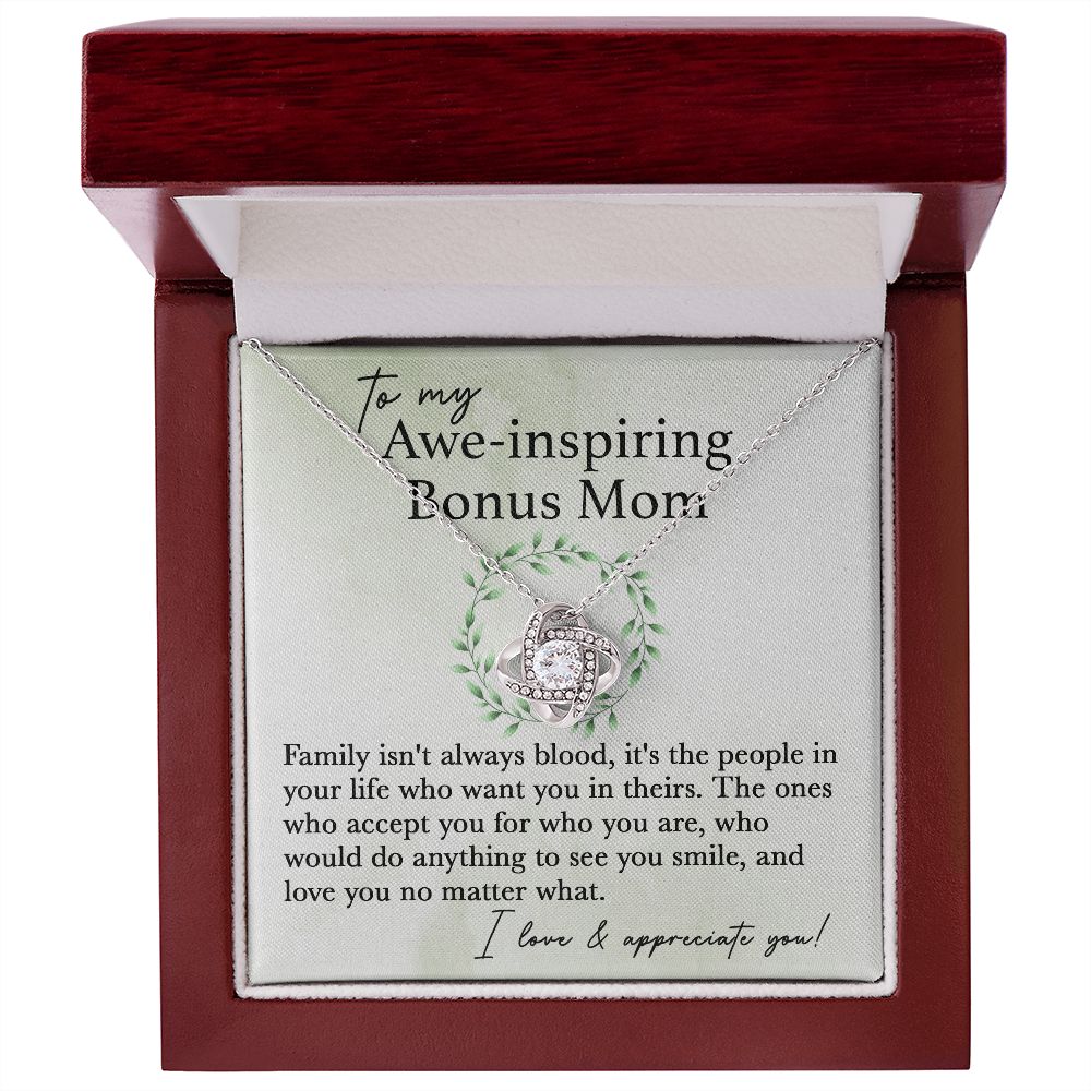 Awe-Inspiring - Love Knot Necklace For Bonus Mom
