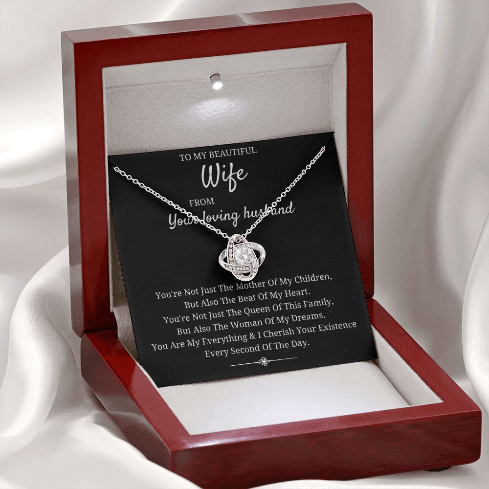 Beat Of My Heart - Love Knot Necklace For Wife