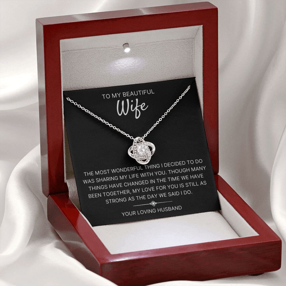 Sharing My Life With You - Love Knot Necklace For Wife