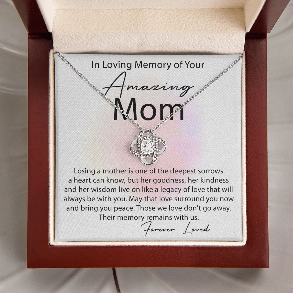 Love Knot Necklace In Memory Of Mom