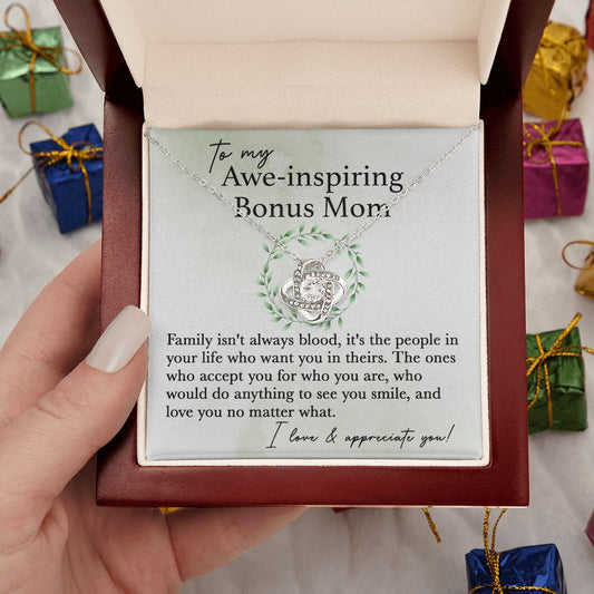 Awe-Inspiring - Love Knot Necklace For Bonus Mom
