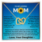 You Mean The World To Me - Interlocking Hearts Necklace For Mom